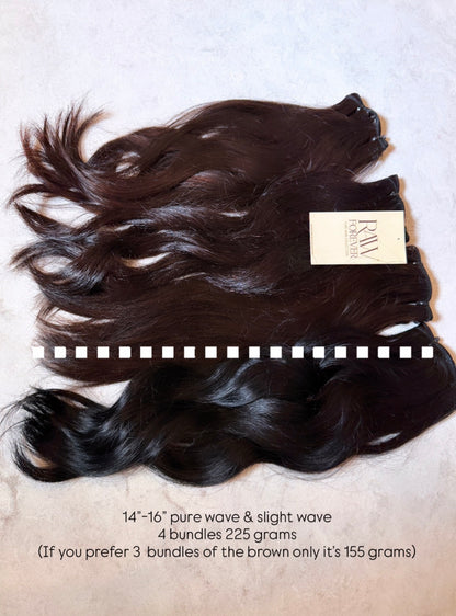 BUNDLE SET (3-4 bundle option) PURE WAVE 14”-15”