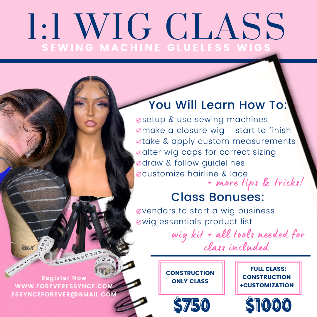 1 on 1 HANDS ON WIG CLASS deposit